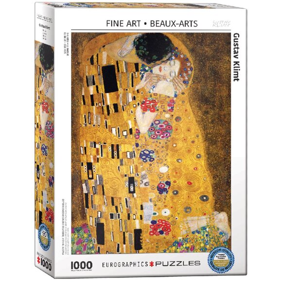 New sealed Eurographics 1000pcs Adult Puzzle - The Kiss  by Gustav Klimt - Picture 1 of 16